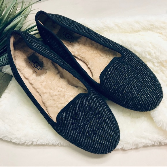 Ugg Green/Gold Tweed Alloway Flats - Picture 2 of 8